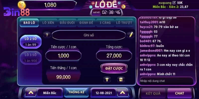 App đánh lô đề uy tín BIN88 mở ra cơ hội để tay chơi thắng đậm.