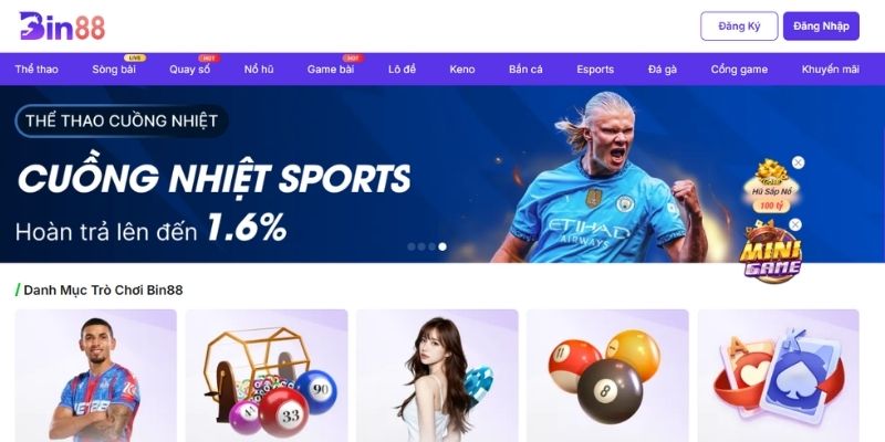Những trò chơi thể thao BIN88 được yêu thích.