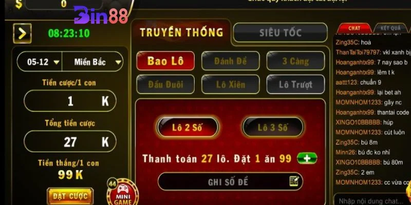 Tỷ lệ xổ số online BIN88 cực cao hiện nay.